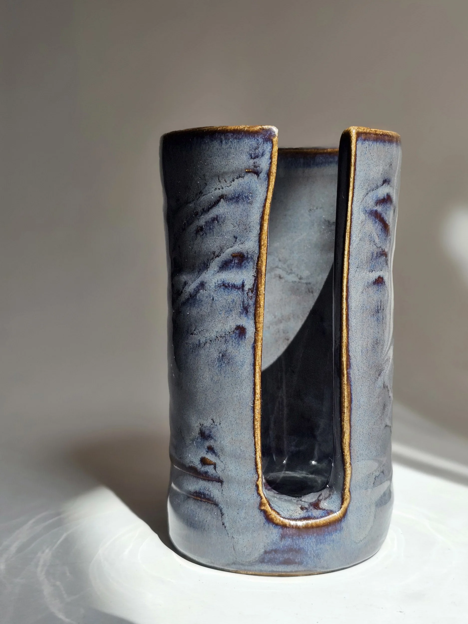 Rustic Purple Cotton Pad Holder