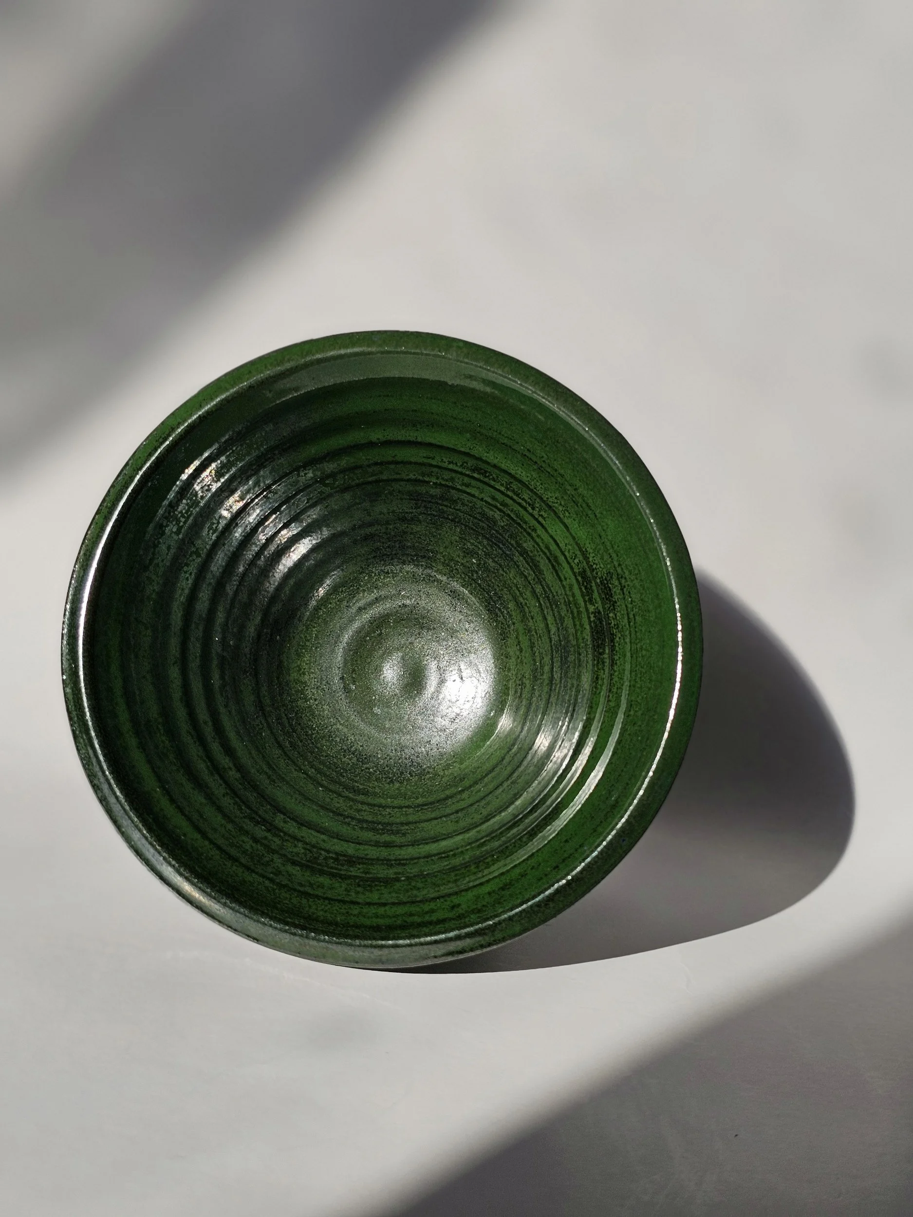 Small Metallic Green Bowl