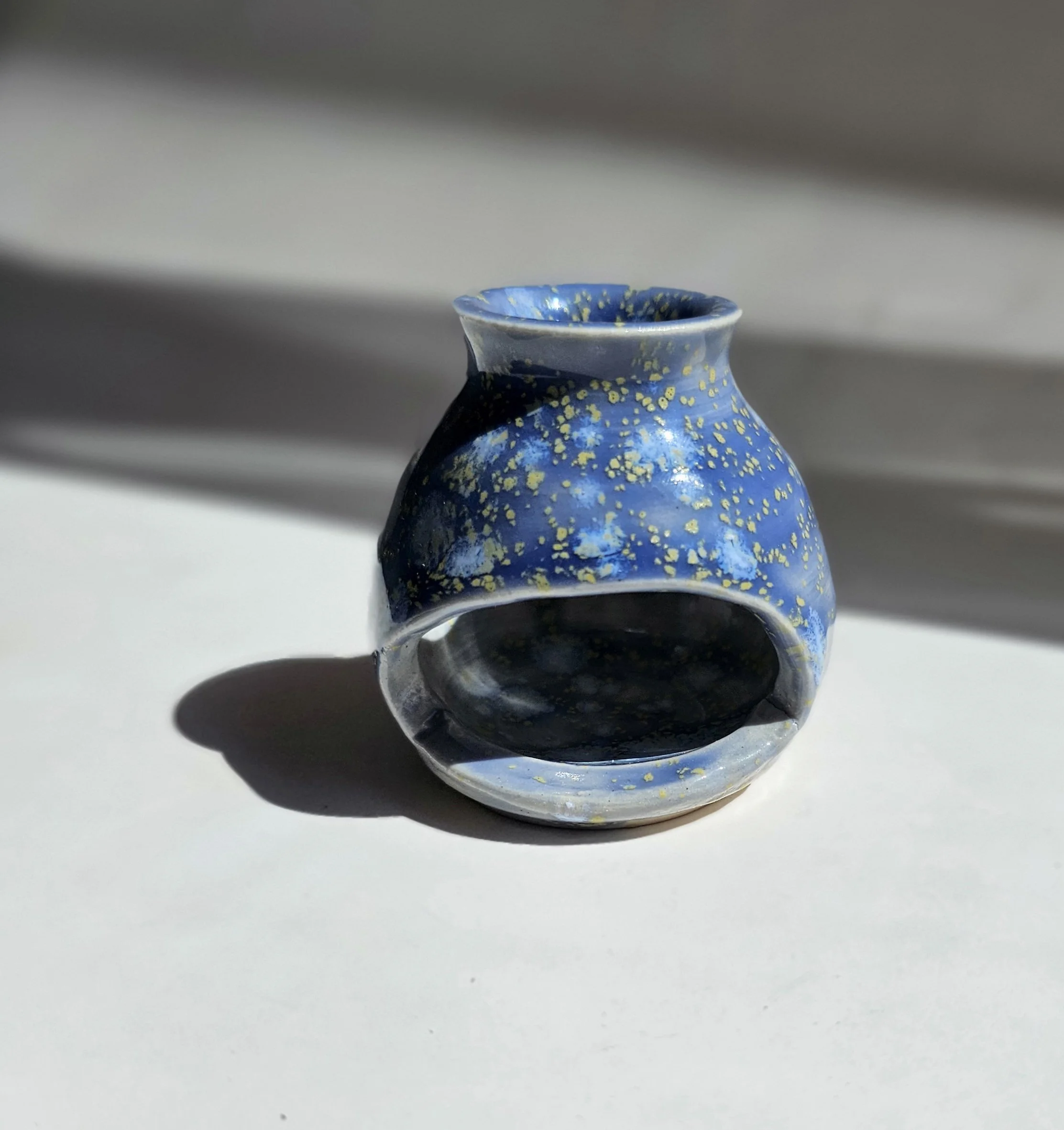 Miniature Blue Cone Incense Chiminea