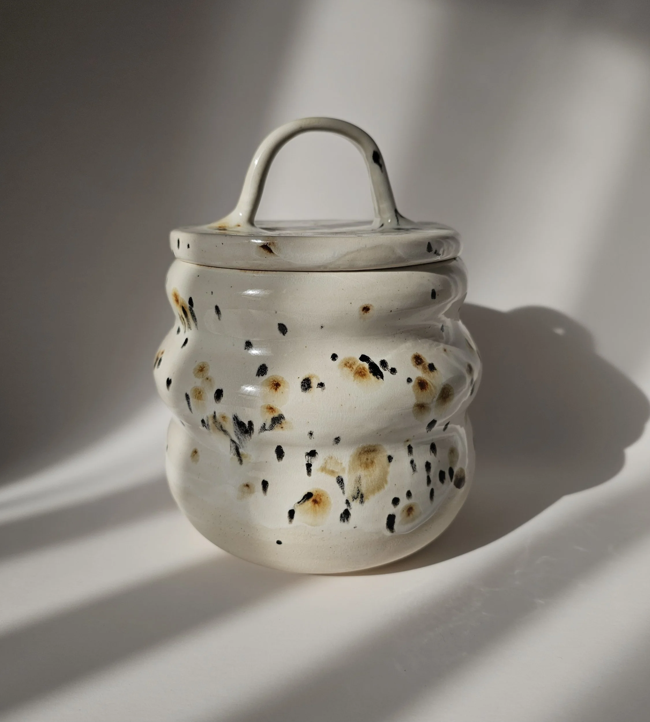 Spotted Lidded Jar