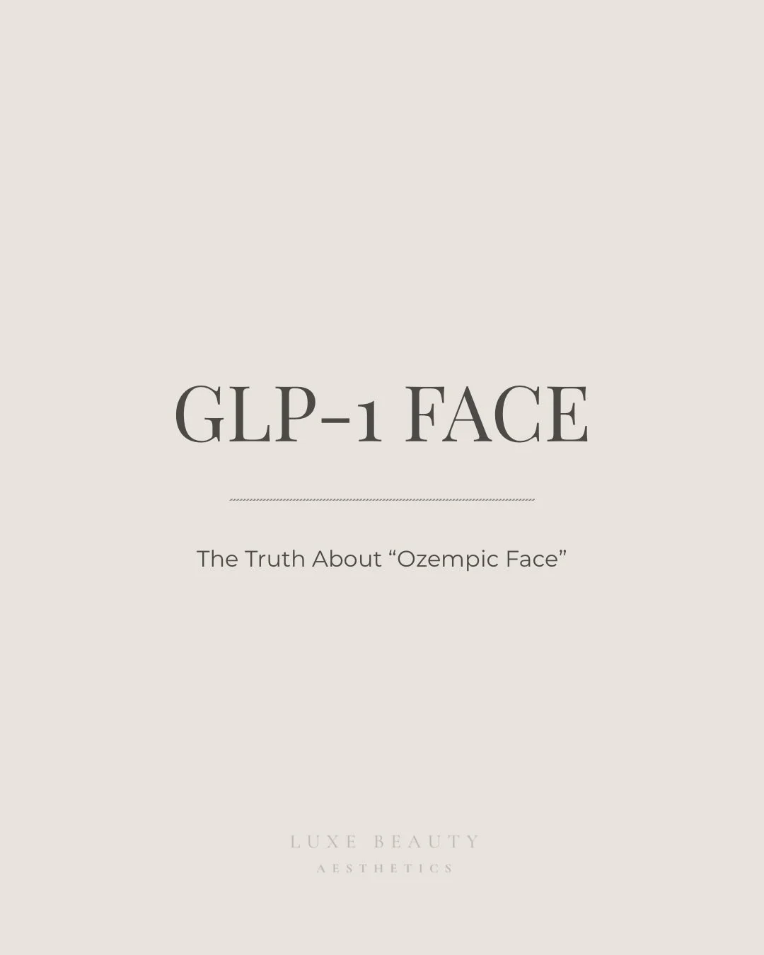 You&rsquo;ve probably heard the term &ldquo;Ozempic Face&rdquo; but what&rsquo;s actually happening?

The facial changes many people associate with GLP-1 medications are often related to significant weight loss and facial fat loss, rather than the me