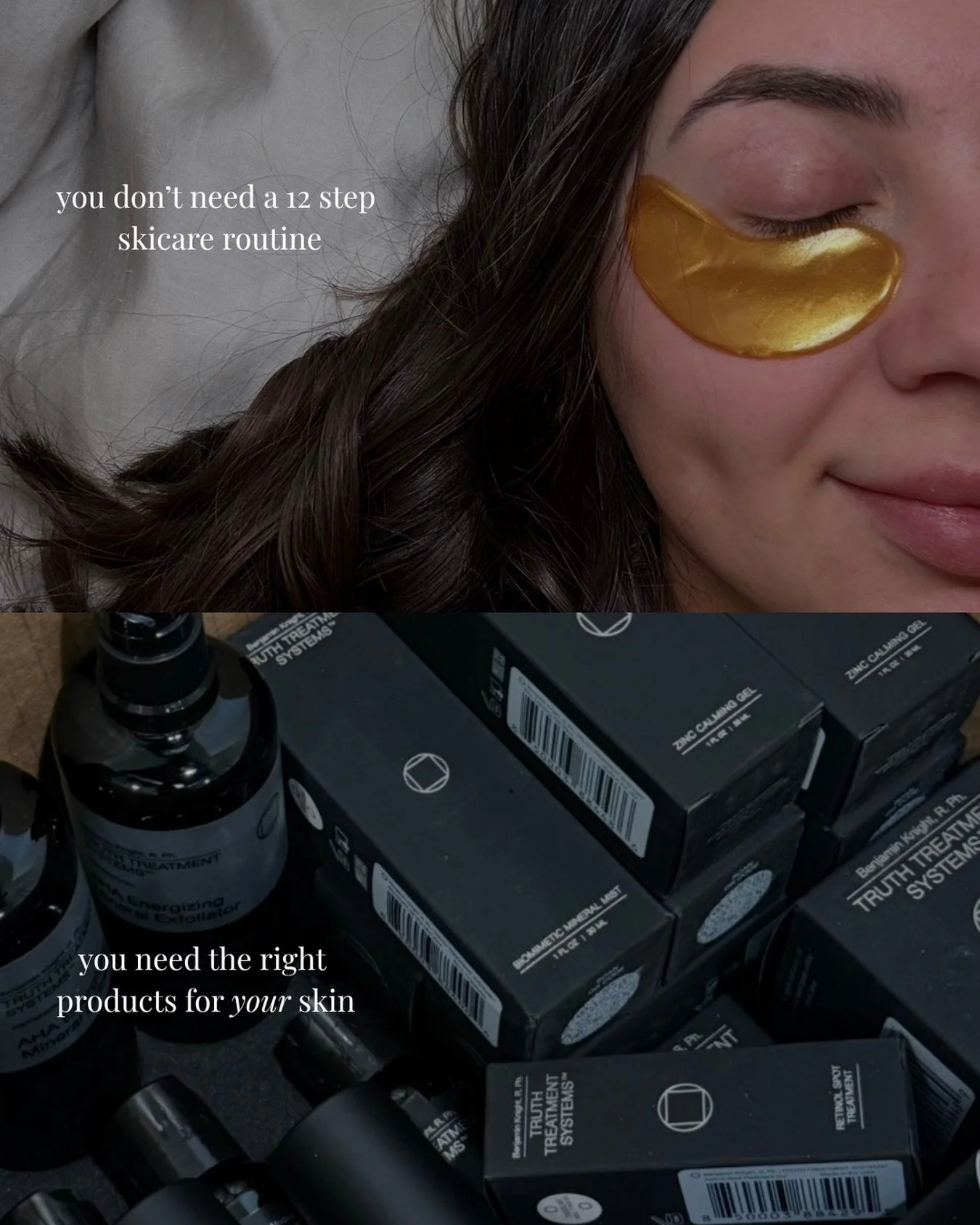 Skincare doesn&rsquo;t have to be complicated. 🤍

A few thoughtfully chosen products that actually make sense for your skin will always go further than a shelf full of products you don&rsquo;t need.

Simple. Intentional. Personalized.