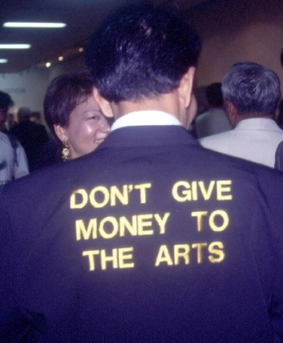 &ldquo;Don&rsquo;t Give Money to the Arts&rdquo; &mdash; Tang Da Wu, Singapore, 1995

In 1995, Singaporean artist Tang Da Wu staged one of the most audacious performances in the country&rsquo;s contemporary art history. During the opening of a state-