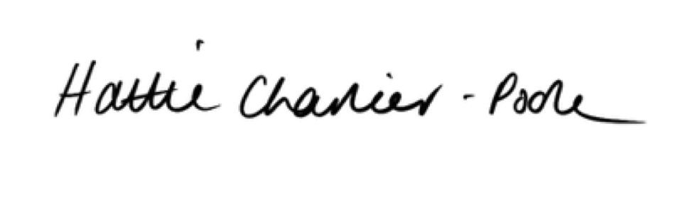 Hattie Charlier-Poole's signature