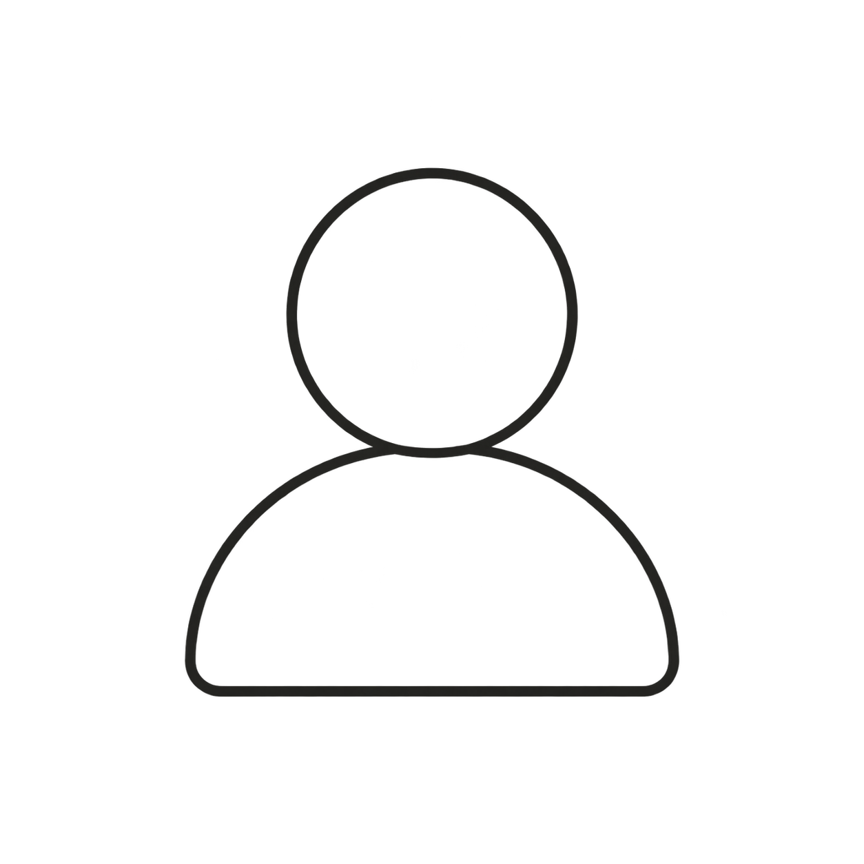Blank user profile icon with a circular head and shoulders silhouette.