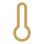Thermometer icon on a plain background