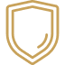 A black and gold shield emblem.