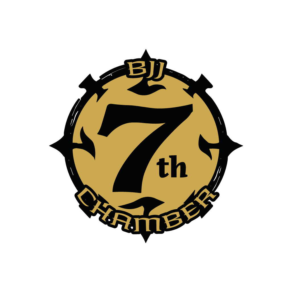A logo with a black and gold color scheme celebrating the 7th anniversary of an organization or event on November 7th.
