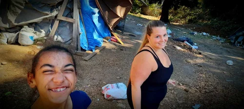 Volunteers and community members together