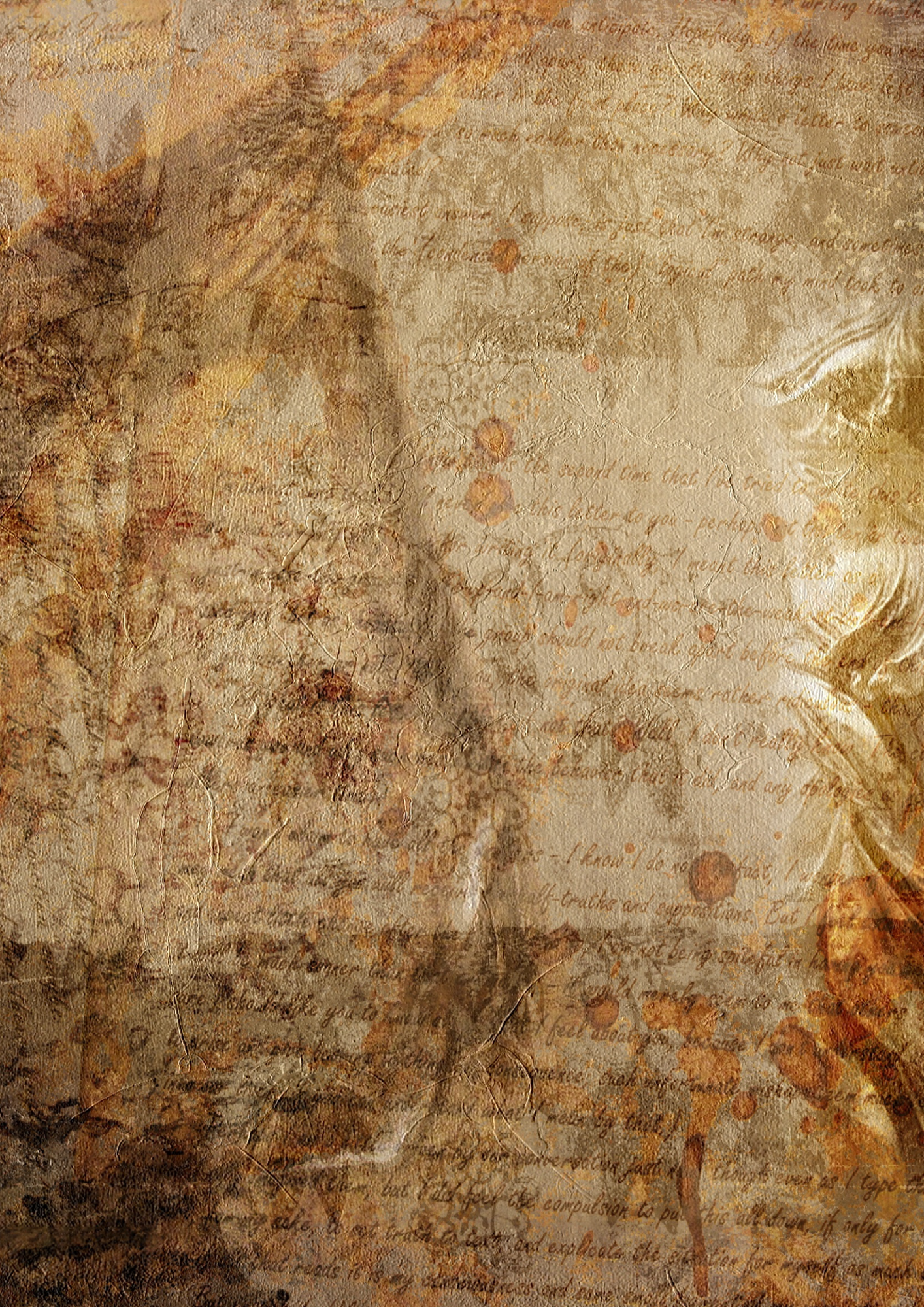 Alttext kann nur bei Textbildern generiert werden, das Bild zeigt eine alte, zerknitterte, braune Schreibmappe mit handgeschriebenem Text und rostigen Nägeln.