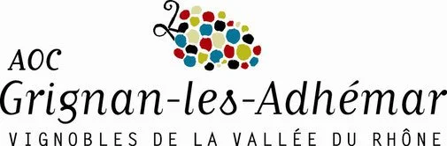 Logo of Grignan-les-Adhémar, vineyards of the Rhône Valley in France.