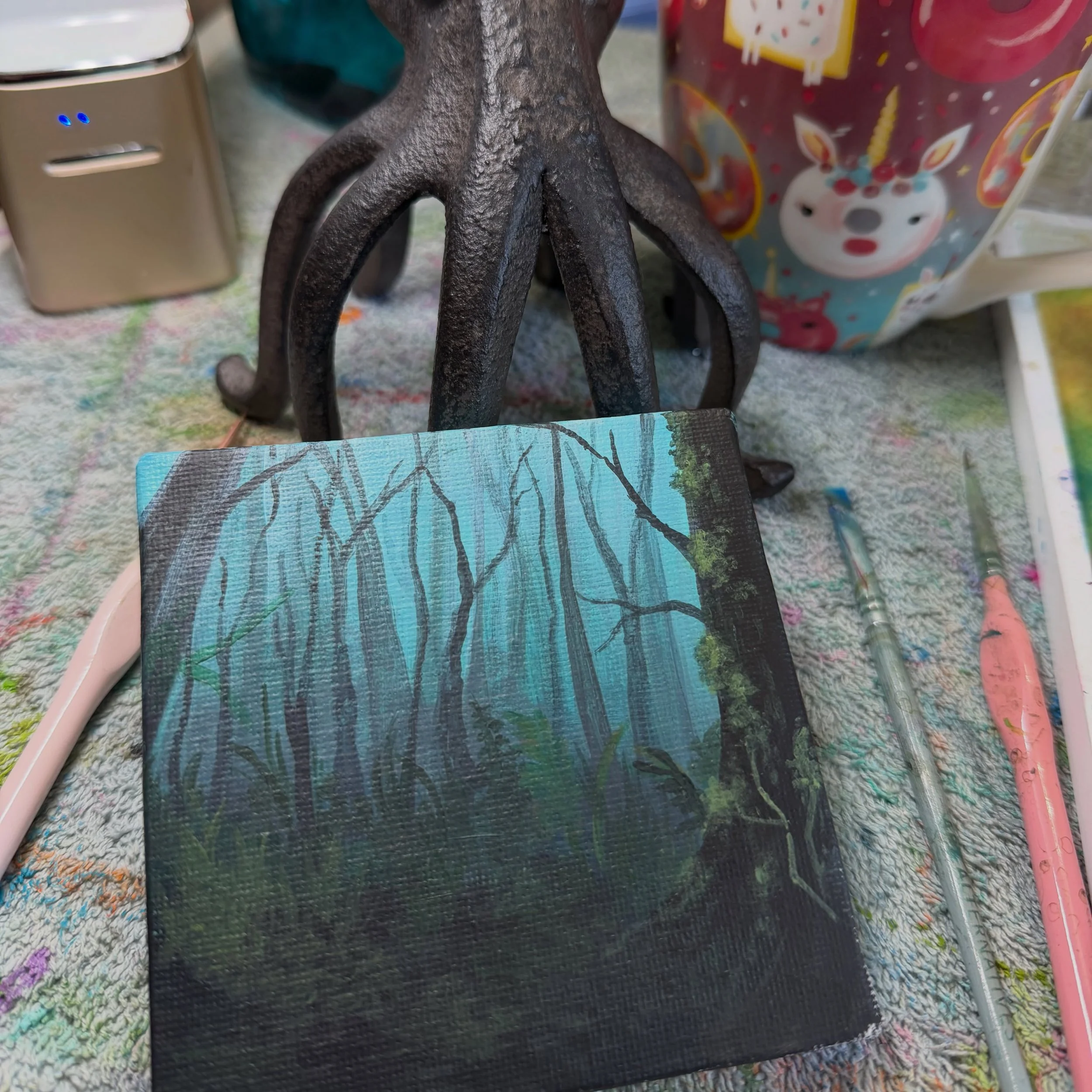 Misty forest 🌳😶&zwj;🌫️🪾 #amateurpainter #fantasyart