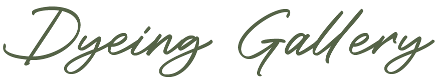 Text that reads 'Dyeing Gallery' in cursive font.