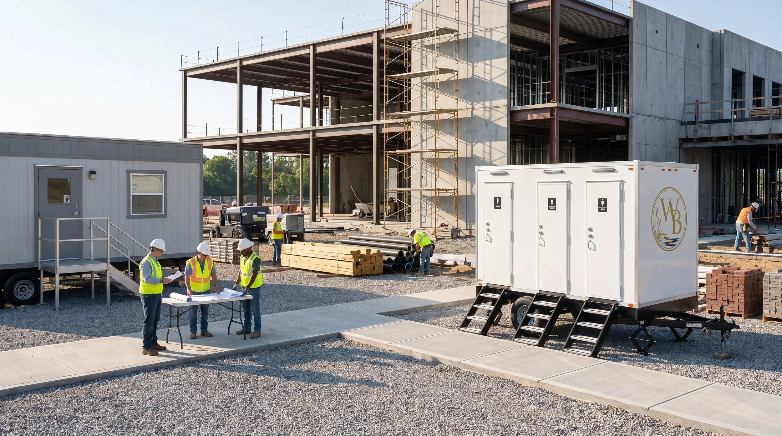 Temporary restroom trailer rental for public agencies and municipal events in the Low Country South Carolina