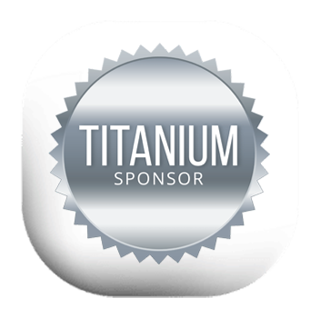 Silver badge with the text 'Titanium Sponsor'