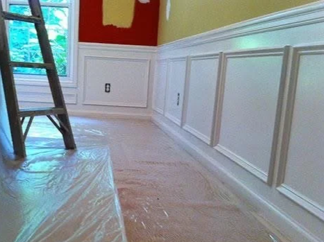 Interior room with wainscoting