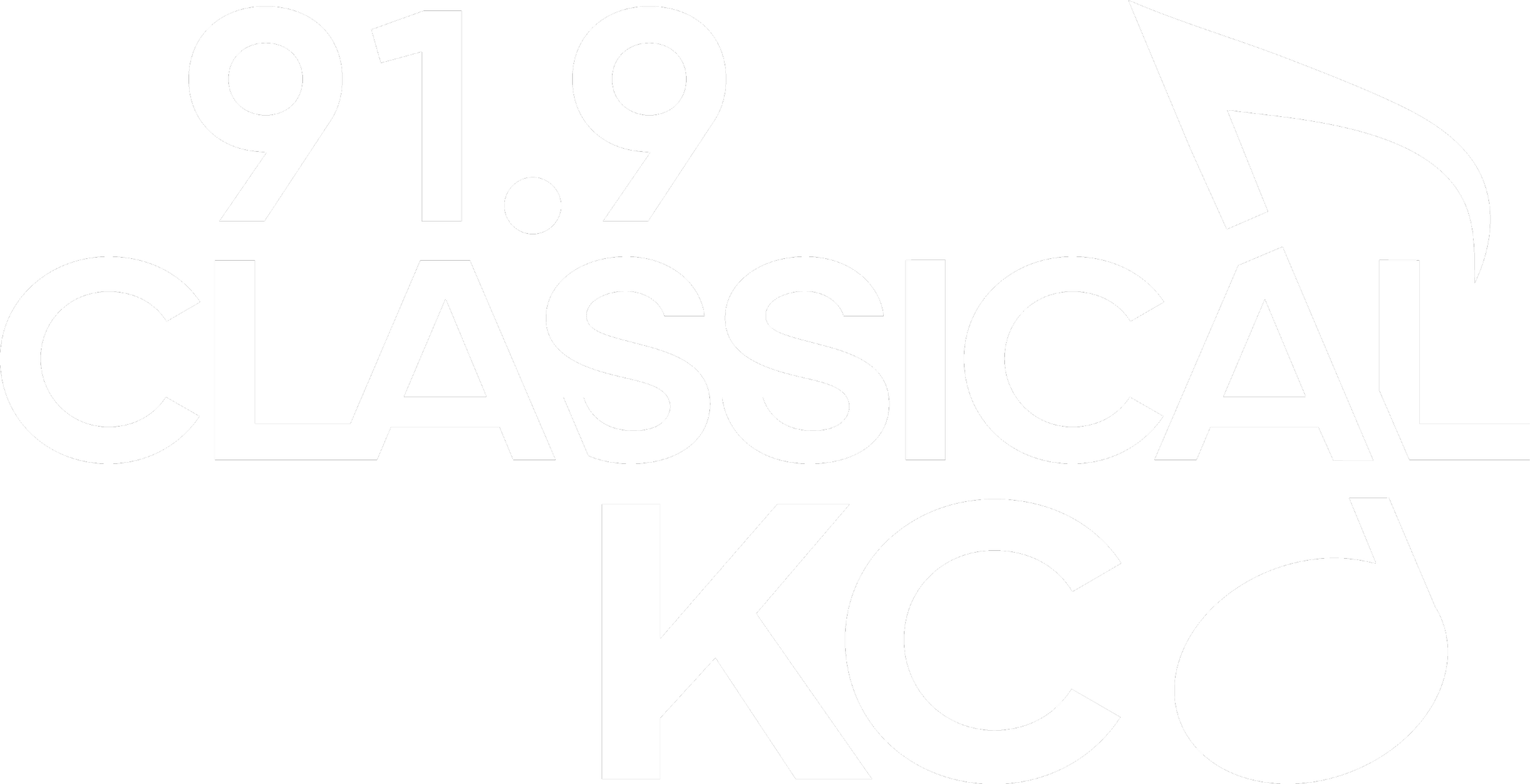 The word '2024' above the phrase 'The Year in Classical K' in white on a black background, with some stylized elements and shapes.