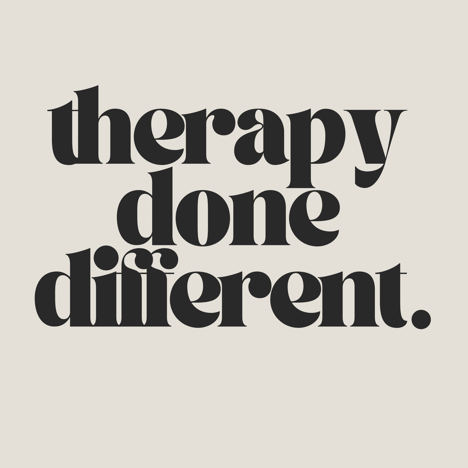 Therapy Done Different