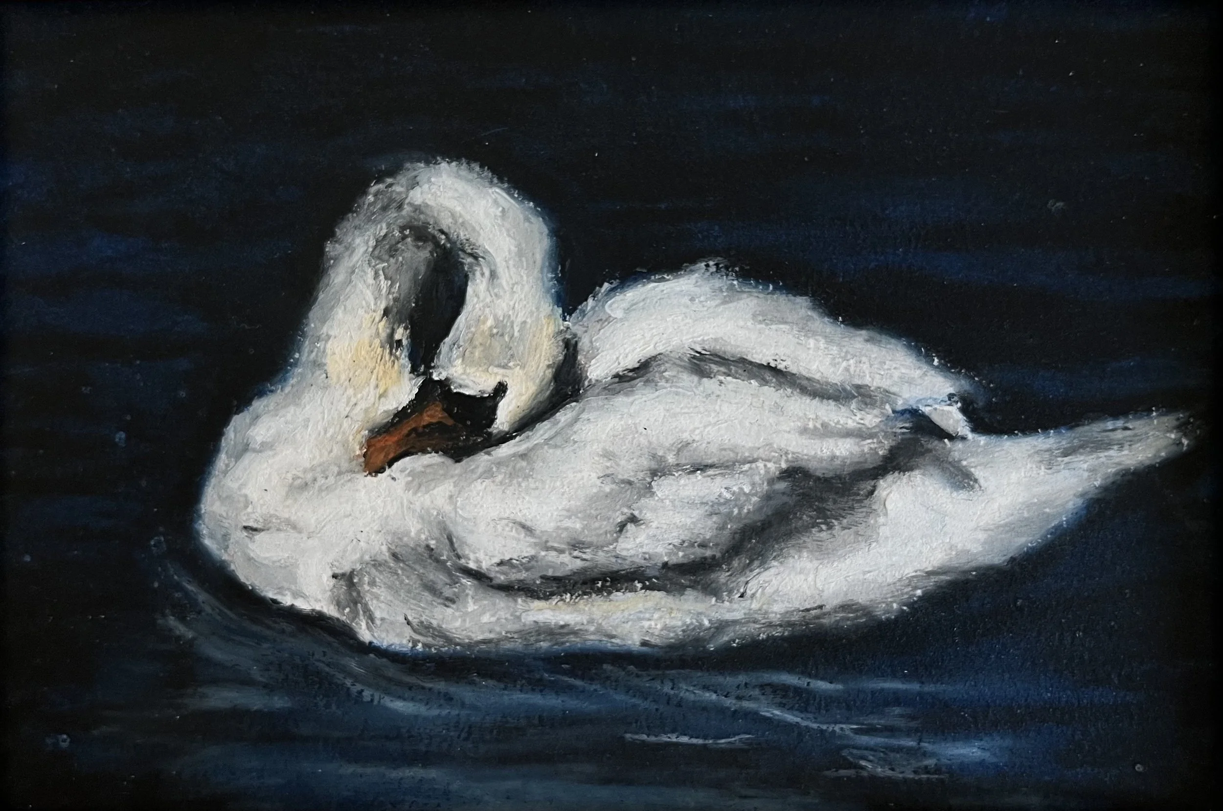 Oil pastel on paper, 5.5 x 8 inches