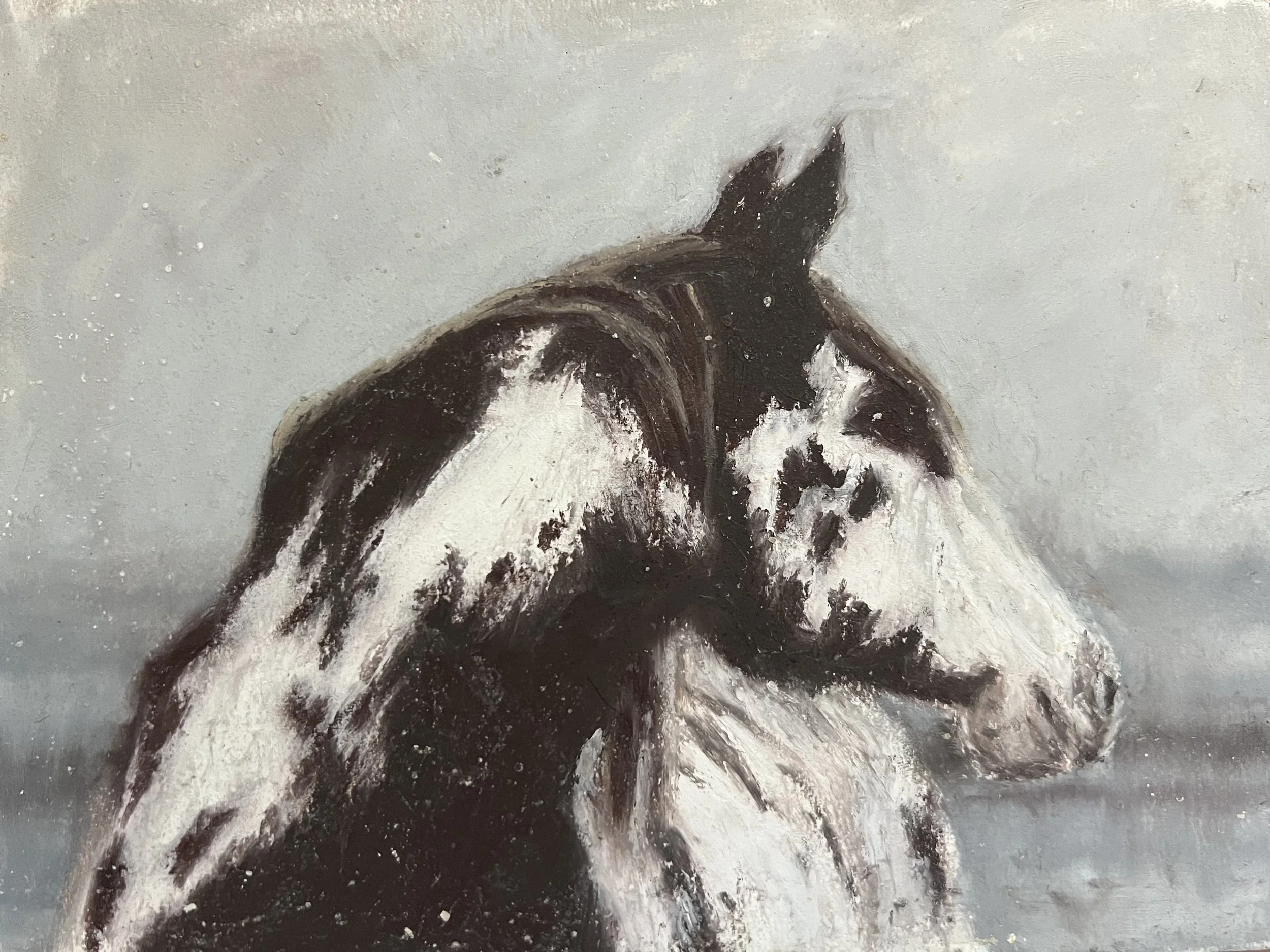 Oil pastel on paper, 5.5 x 8 inches
