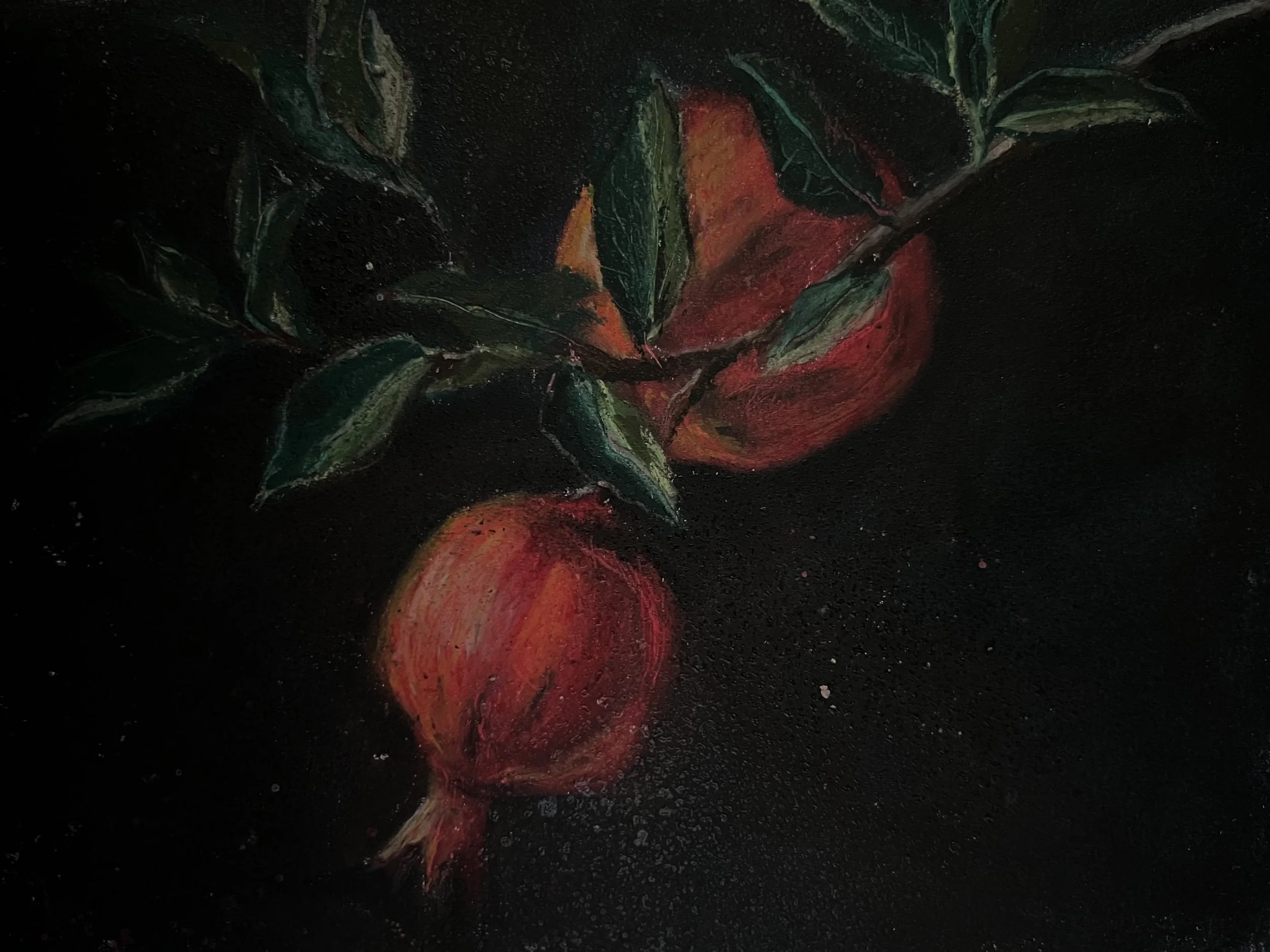Oil pastel on paper, 5.5 x 8 inches