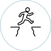 Icon of person leaping