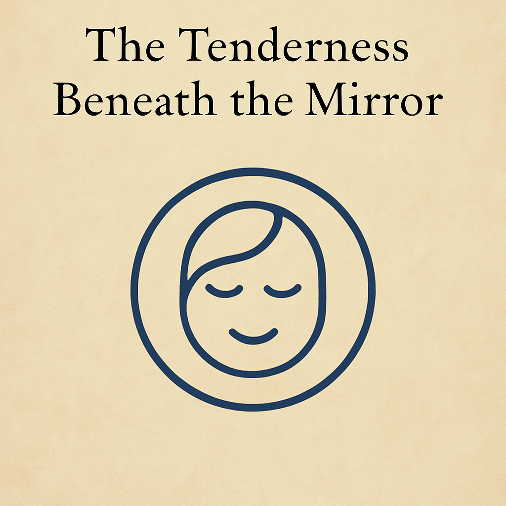 The tenderness beneath the mirror
