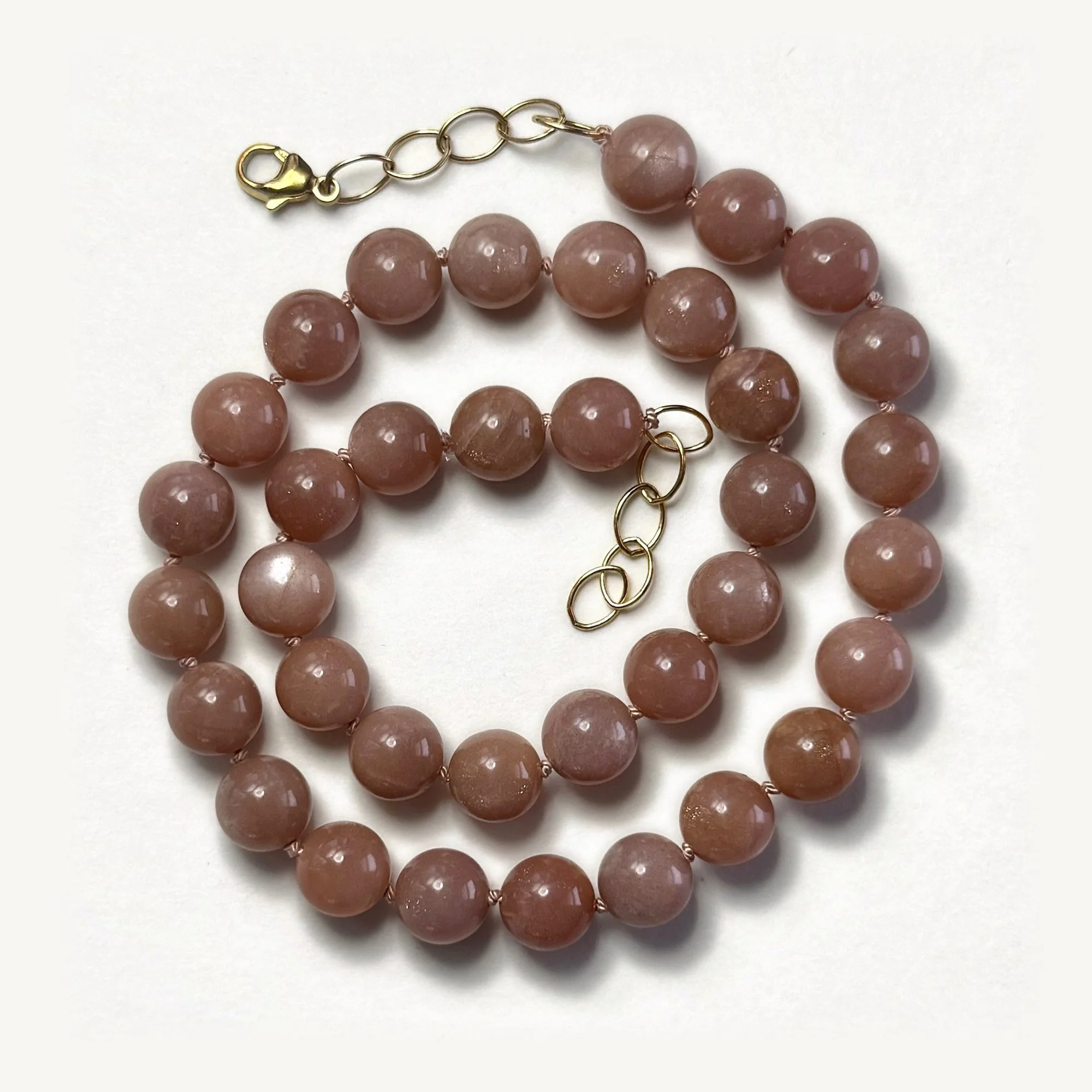 GRIER Necklace — Peach Moonstone