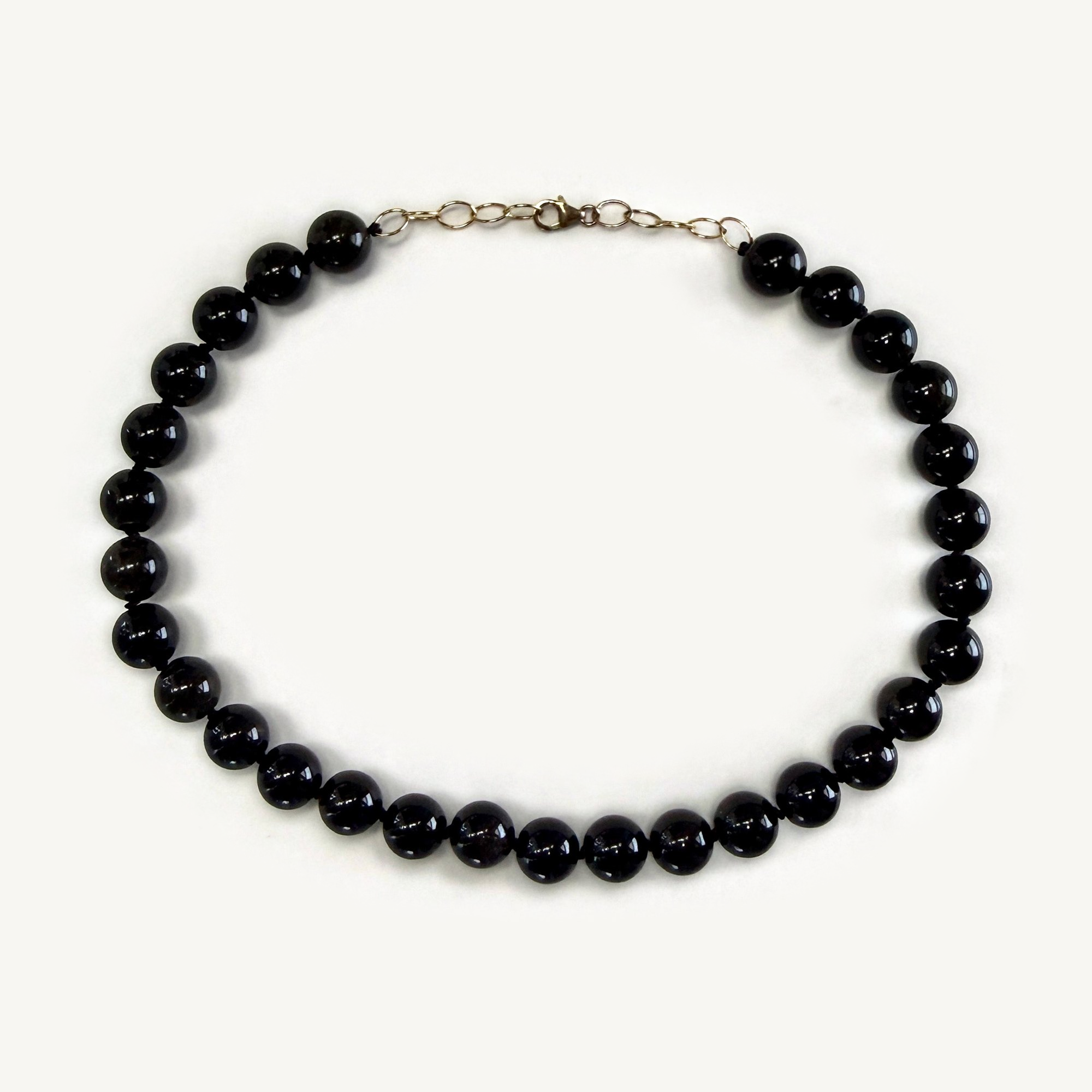 HILDI Necklace — Golden Obsidian