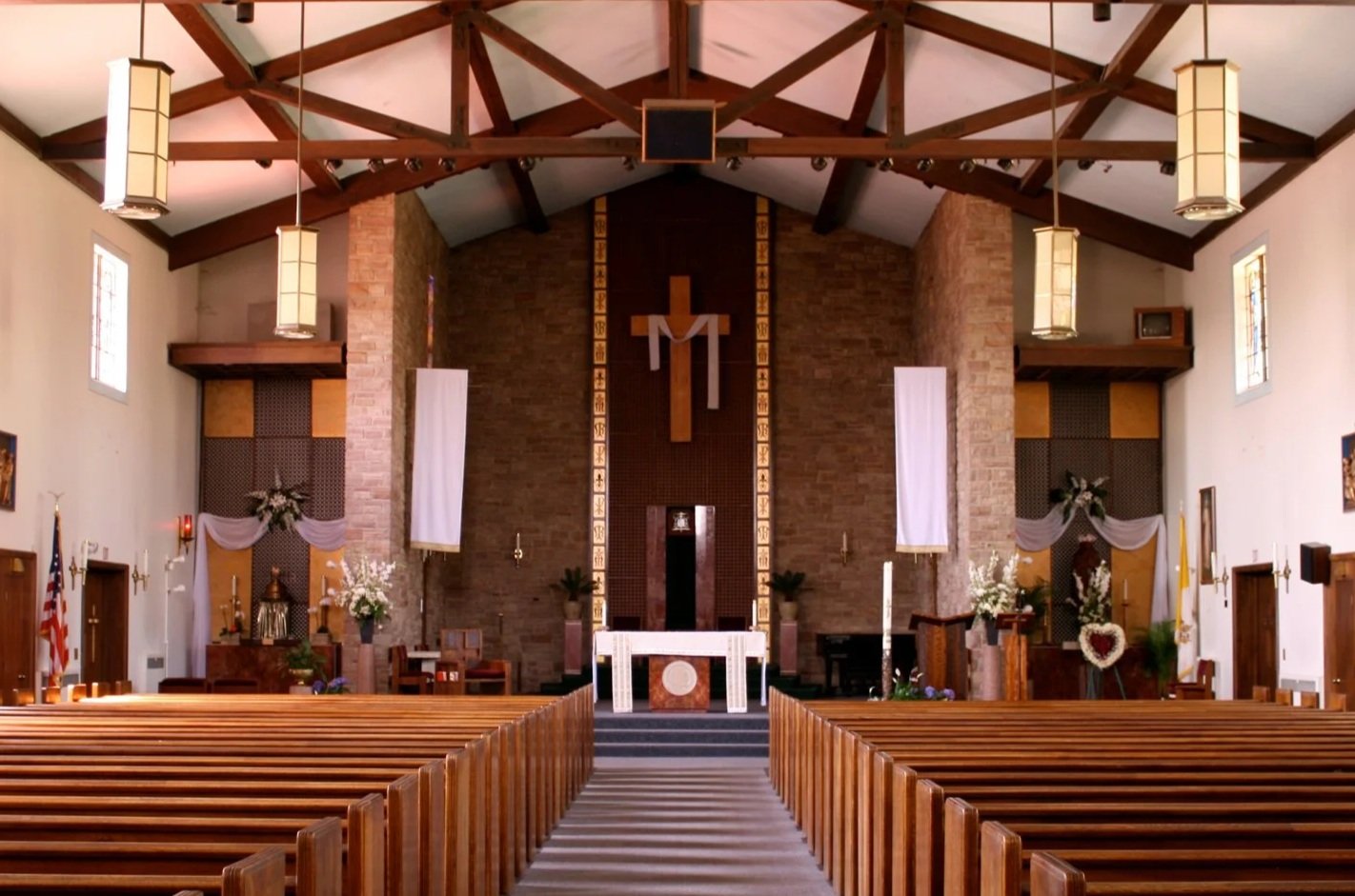 Interior of St Eugene Cathedral before renovations