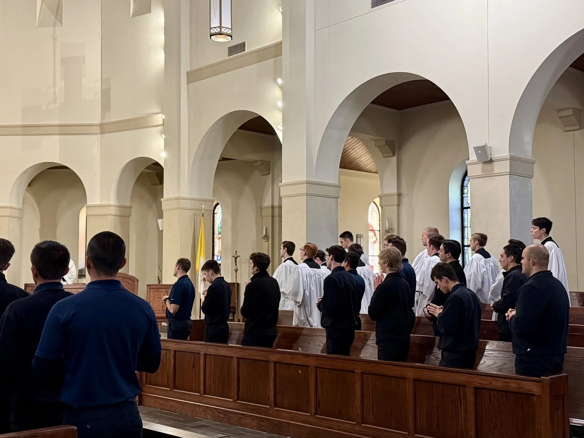 Seminarians at holy mass