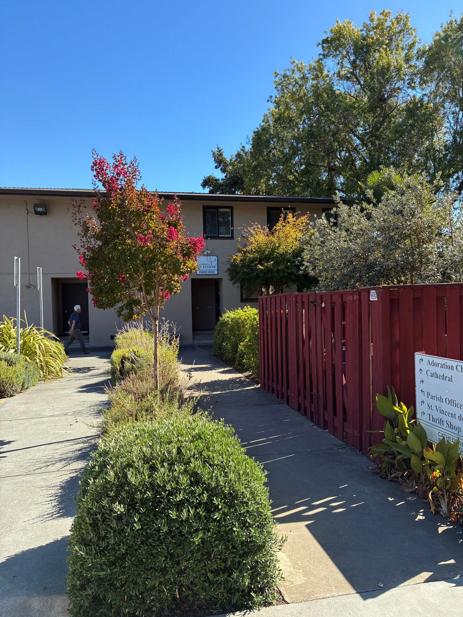 Entrance to St. Eugene's parish office