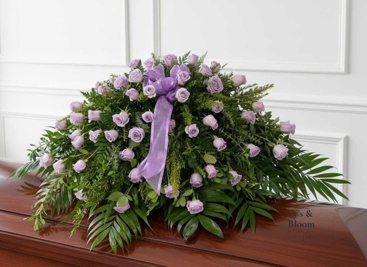 Rose Remembrance Casket Spray