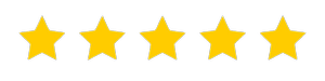 Five gold stars in a row.