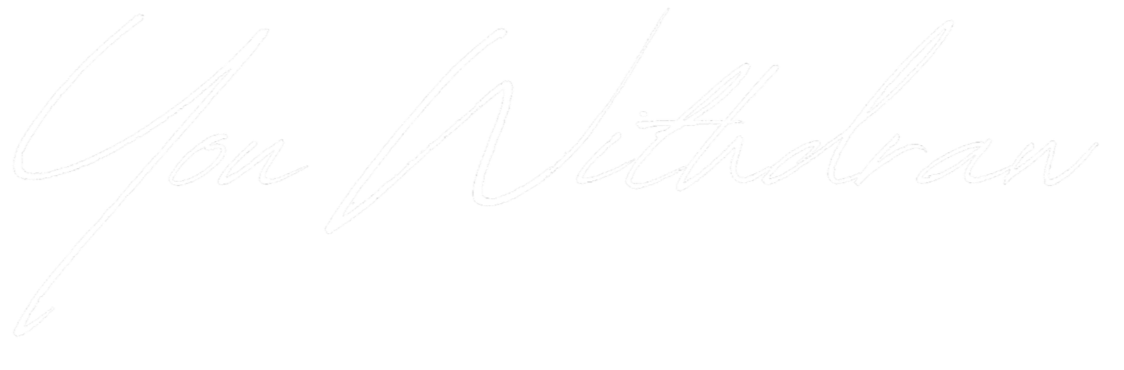 White handwritten text on black background that says "You Nittolran".