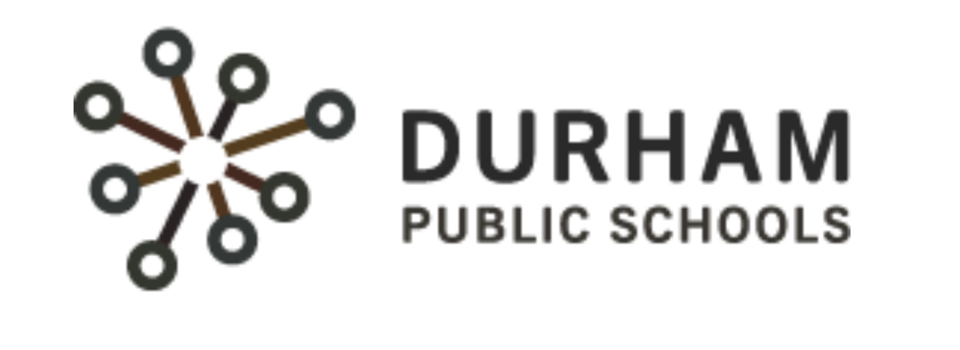 Durham Public Schools logo with a circular graphic design and text