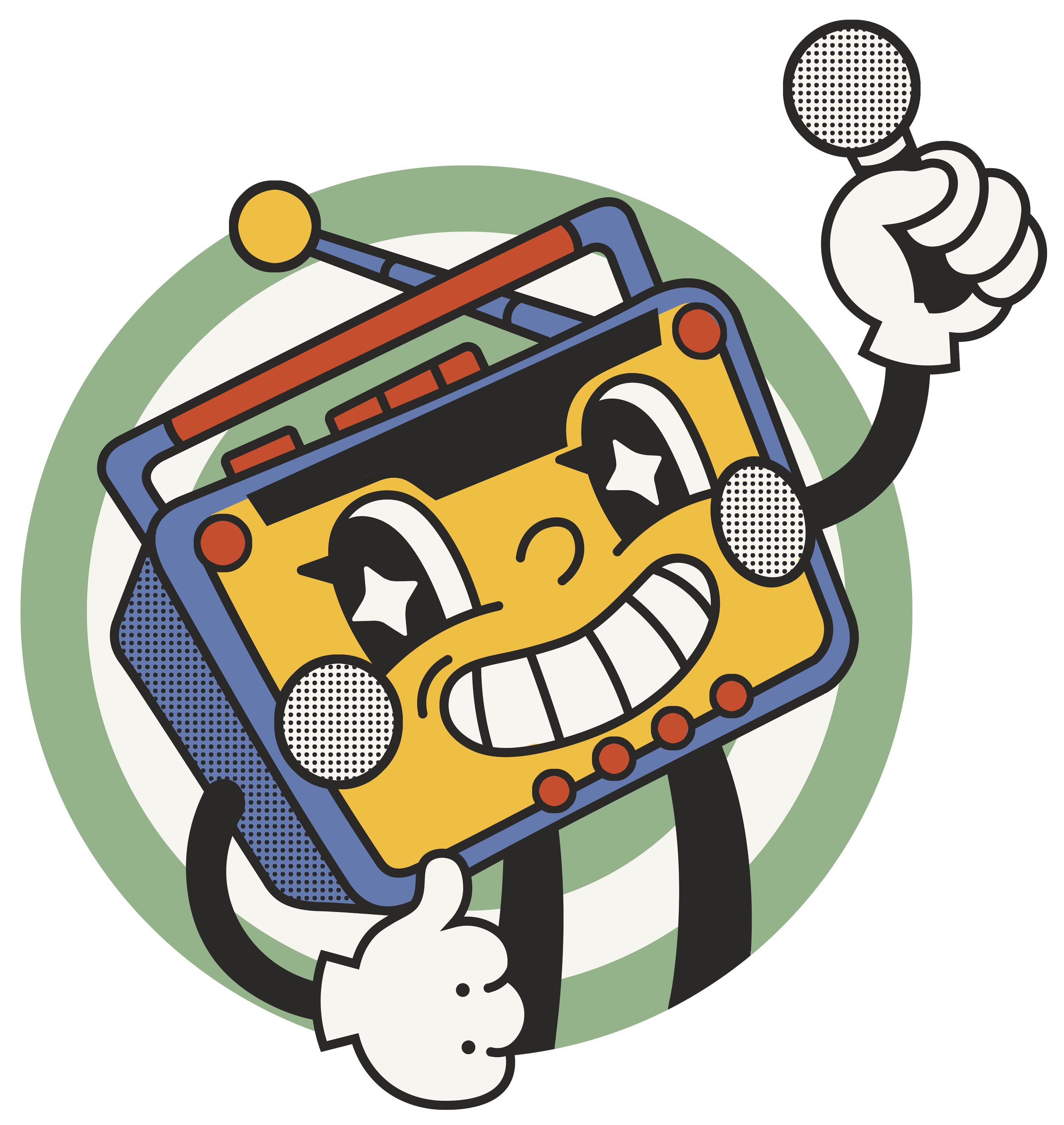 Broadcast Games logo - a cute little guy.