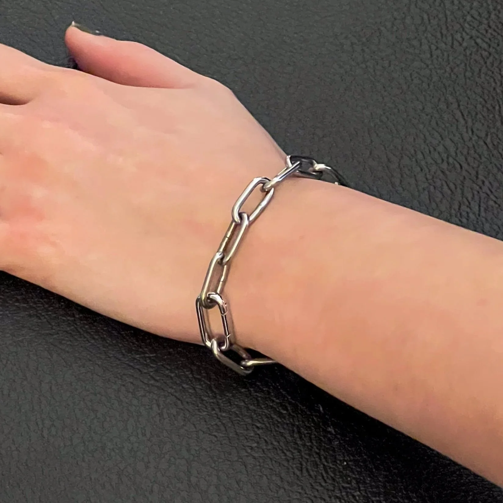 Oval Link Endless Chain Bracelet - 316 Stainless Steel