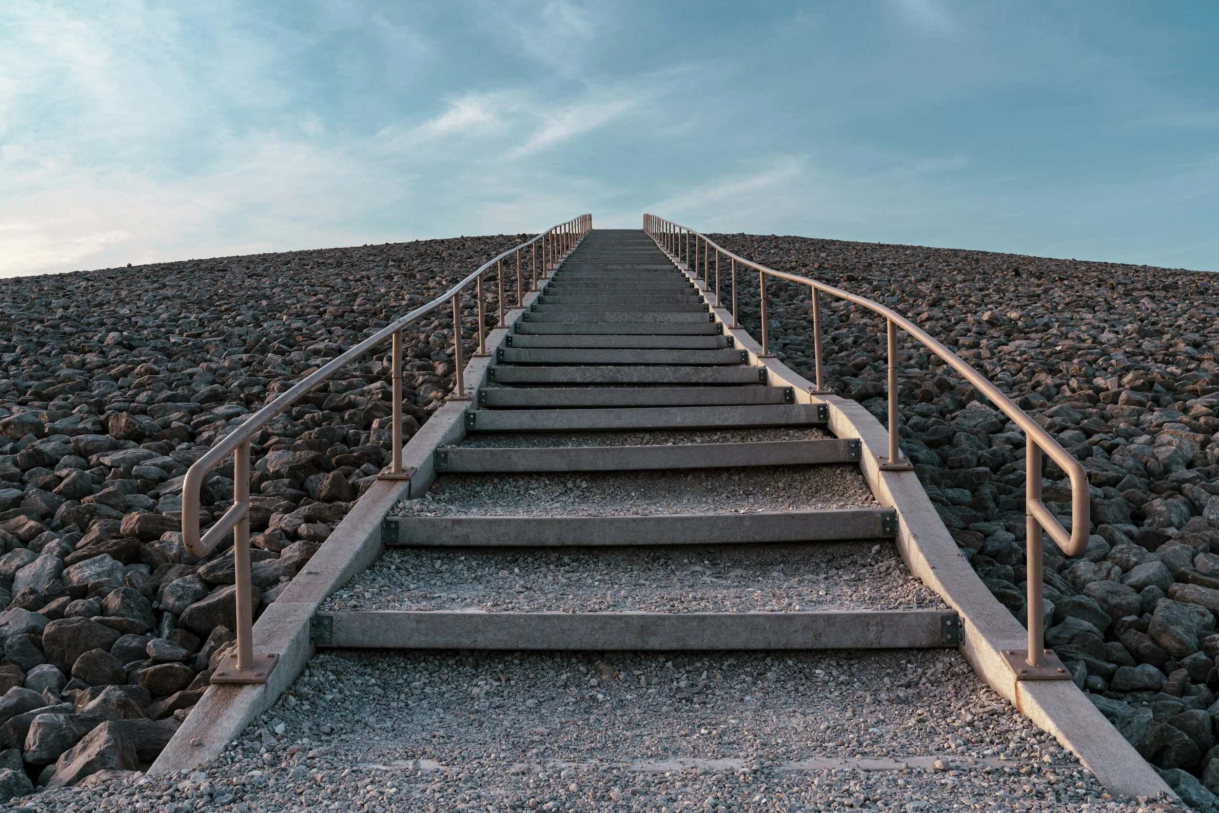set of rustic steps