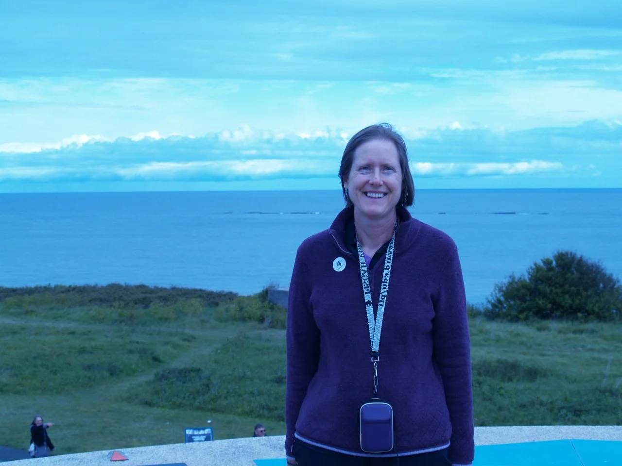 Amy visiting an ancient Scottish settlement