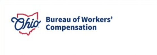 Logo of Ohio Bureau of Workers' Compensation with Ohio state outline and text