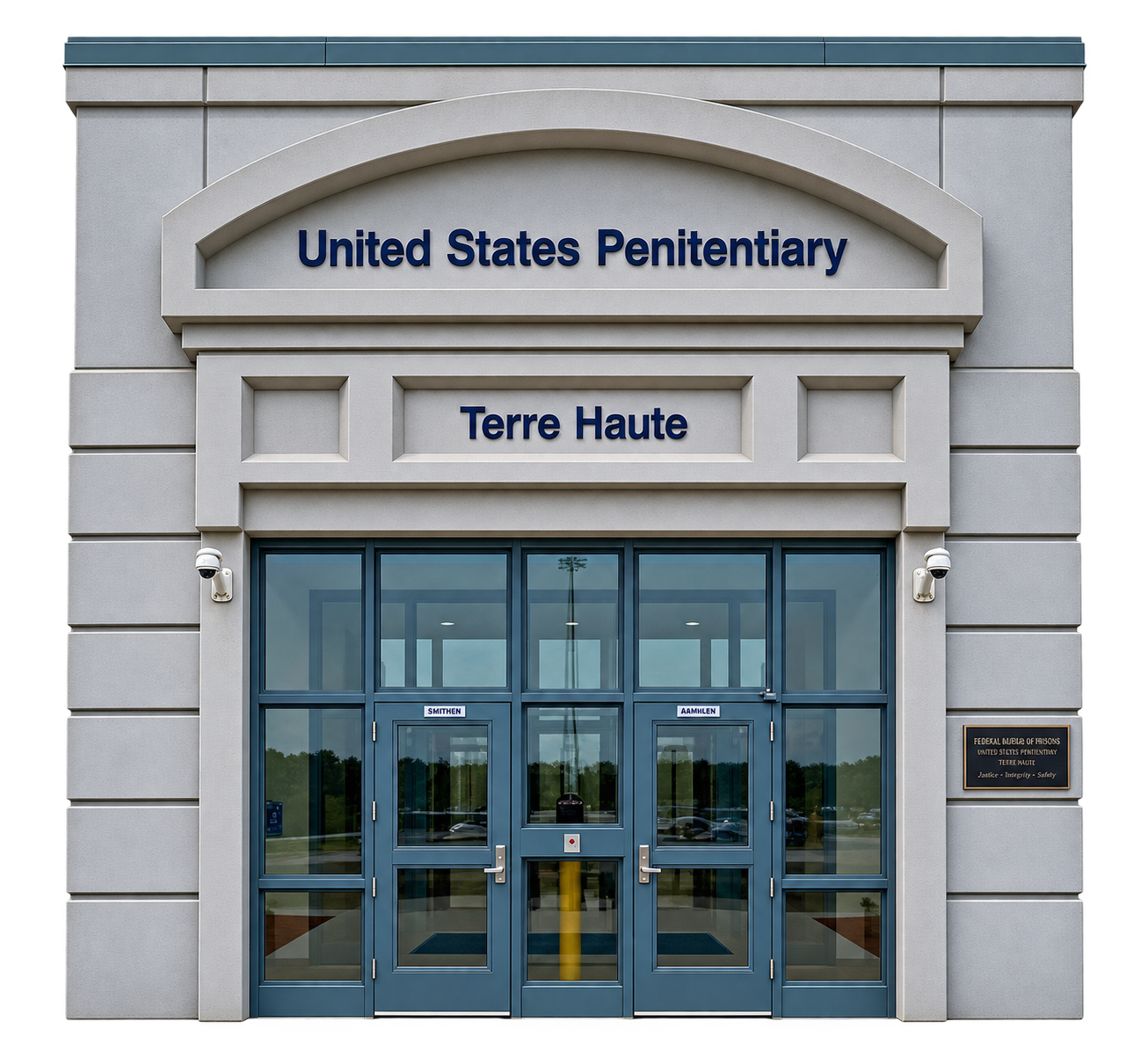 The front enterance to high security usp terre haute.