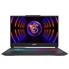 Gaming laptop with colorful, neon, dragon logo on the screen