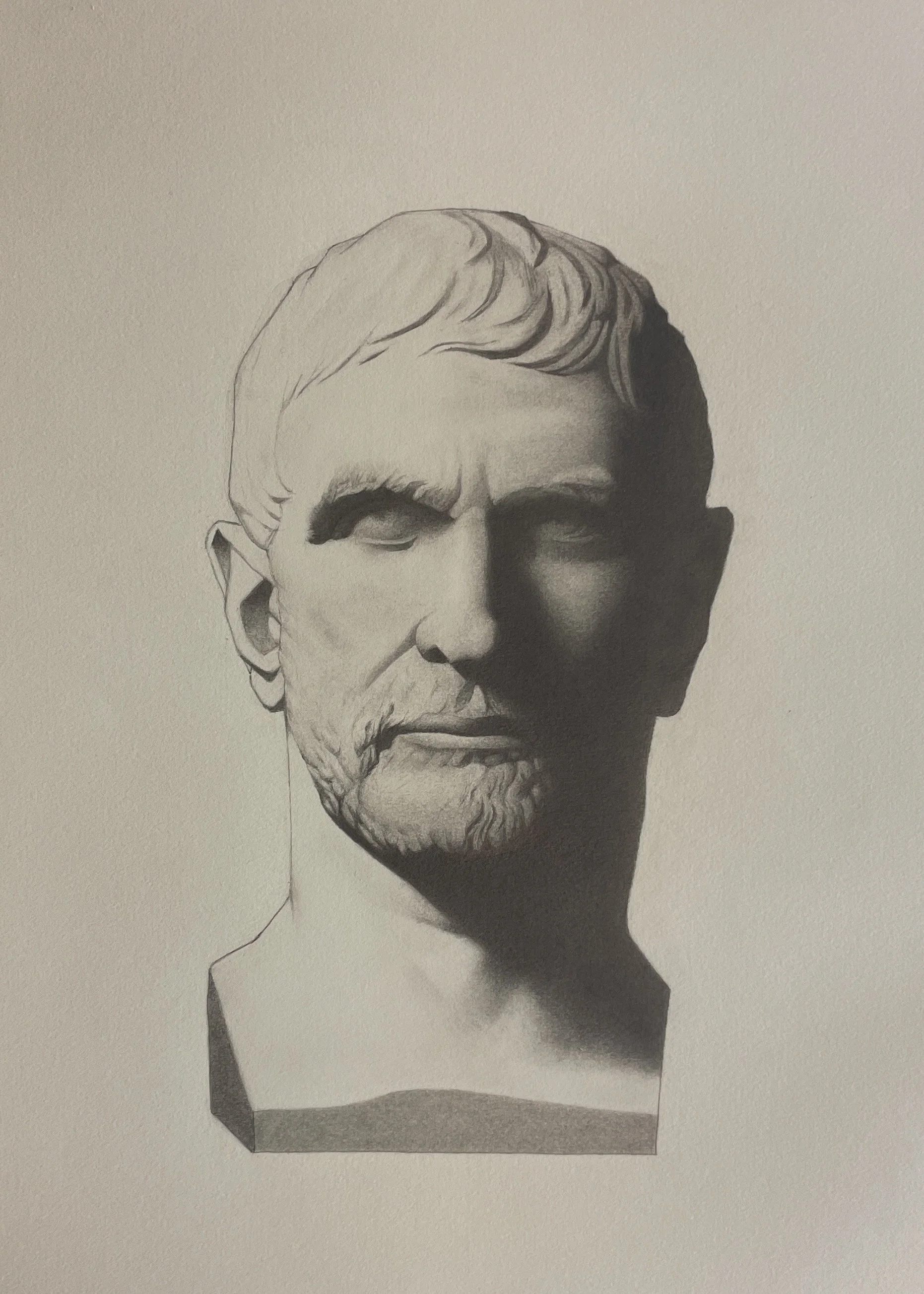 Pencil drawing of Bargue plate (Capitoline Brutus)