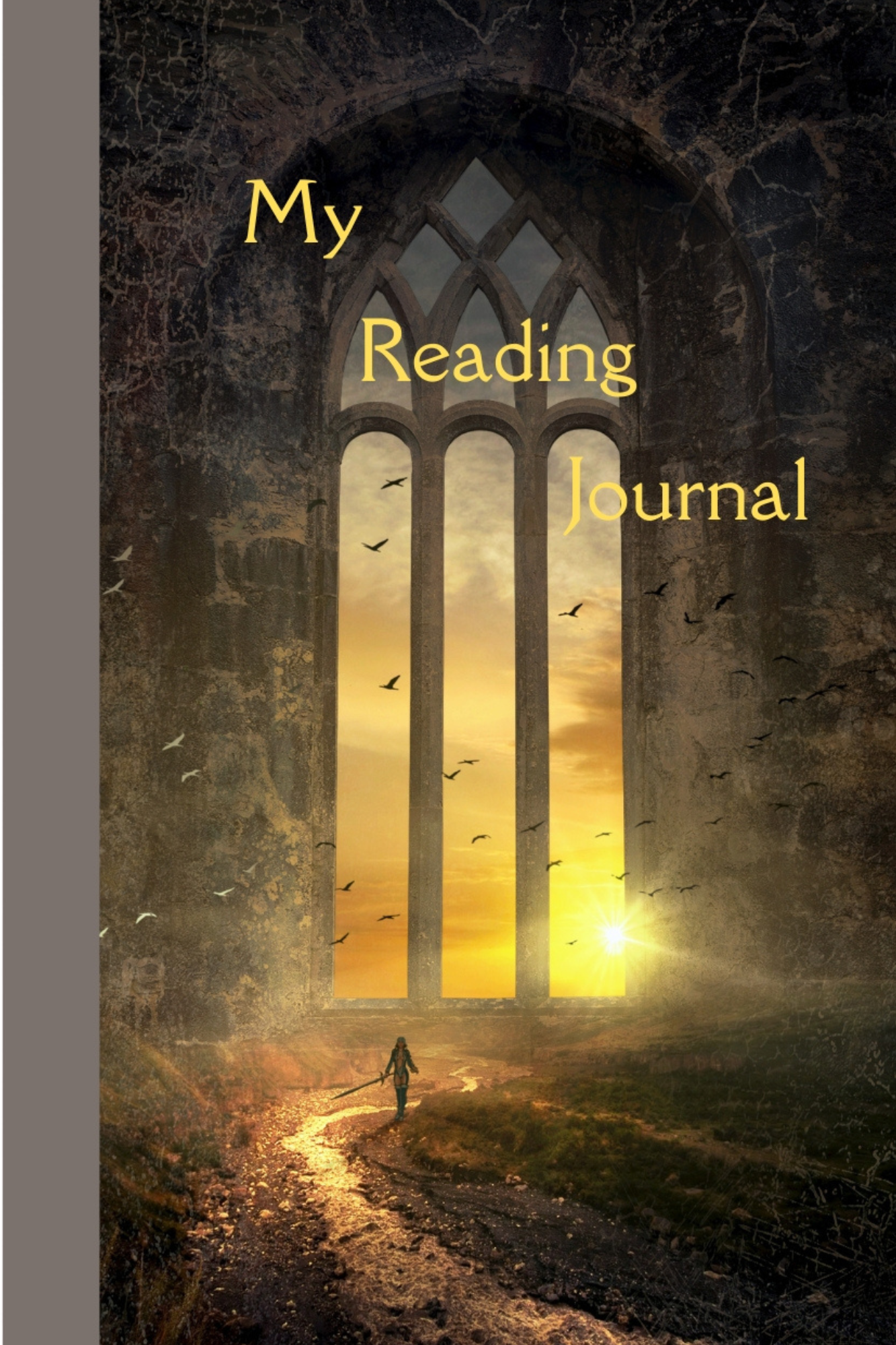 Order Gothic Arches My Reading Journal — glowing gothic archway at sunset, hardcover and paperback