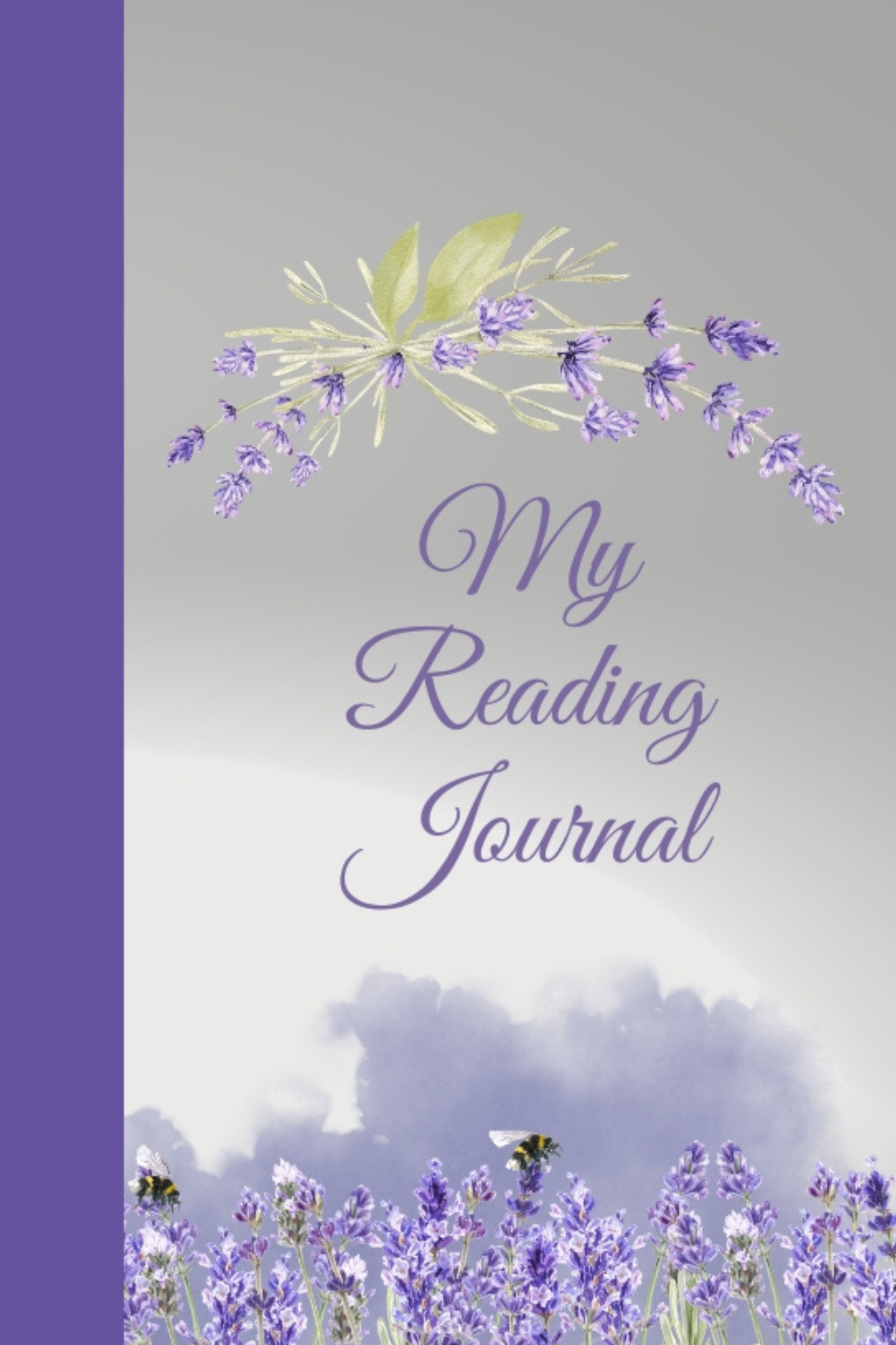 Order Lavender Reading Journal — purple cover with lavender sprigs, hardcover and paperback