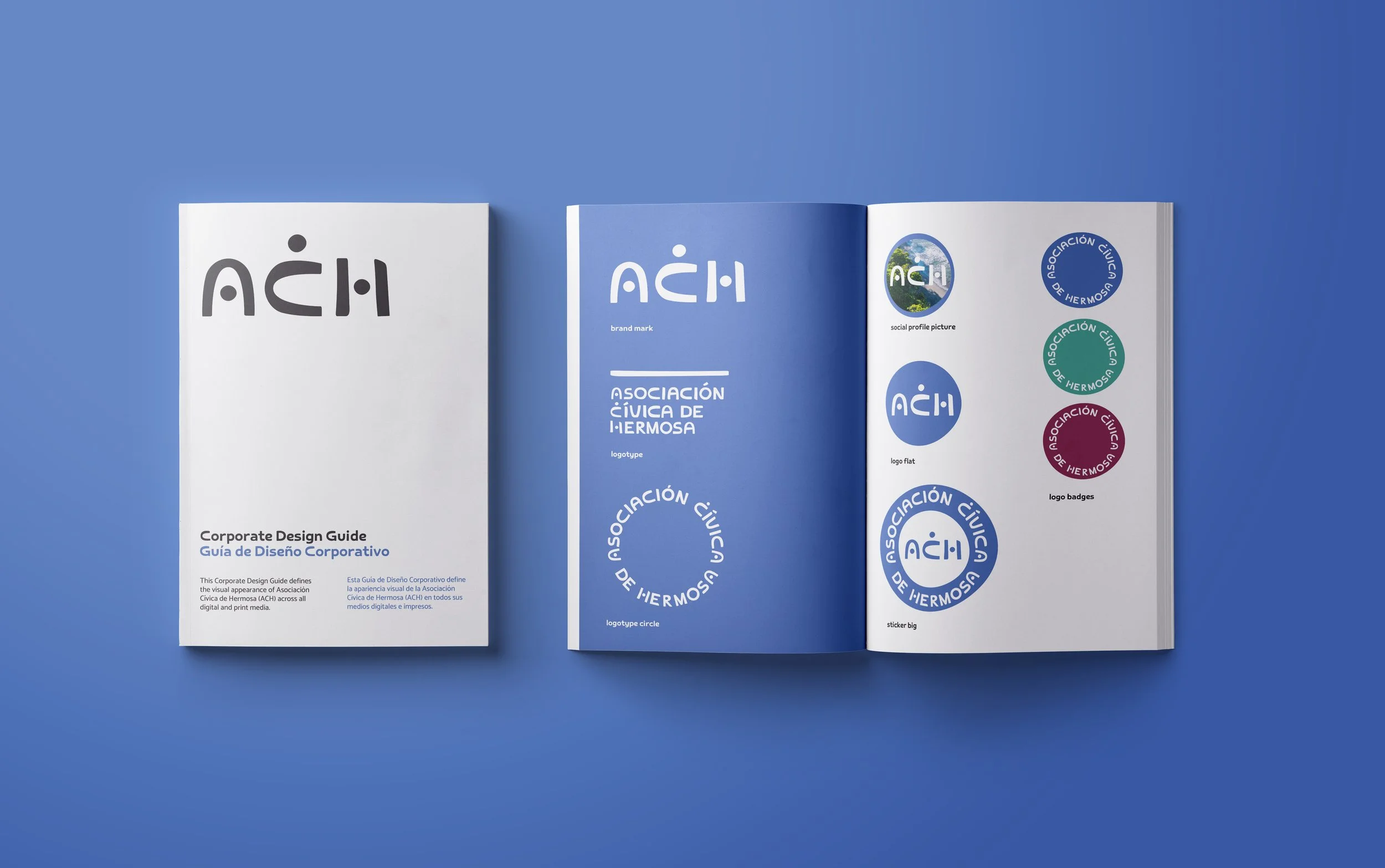 Design Guide der Asociación Cívica de Hermosa, aufgeschlagen