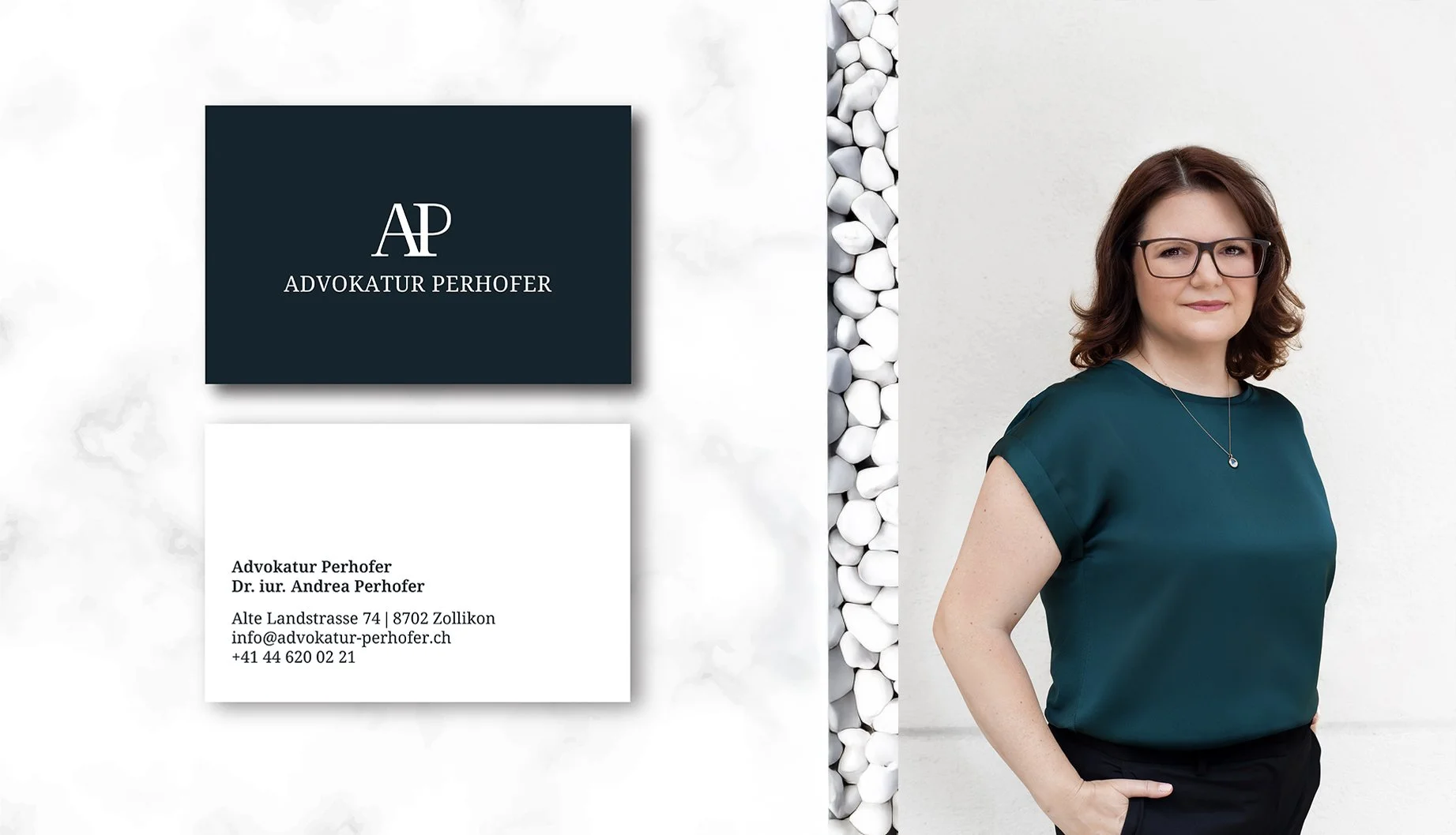 Corporate Design der Advokatur Perhofer: Logo und Briefschaften