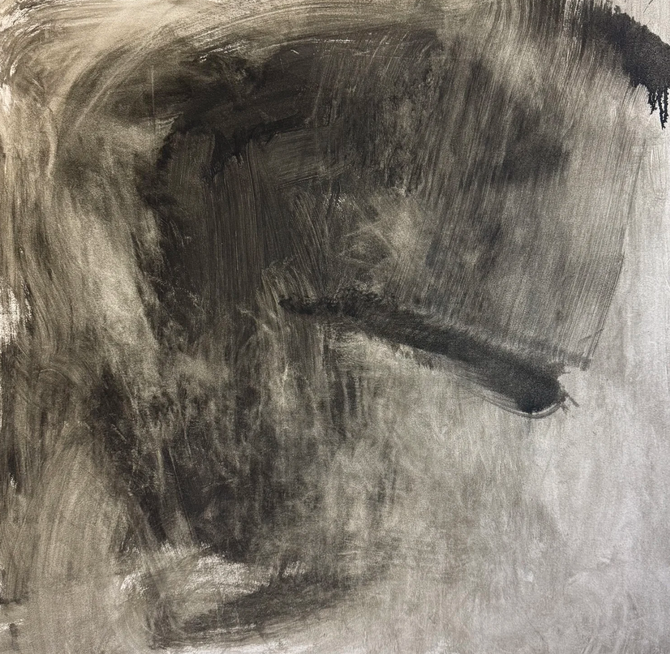 ○ TRAVERSÉE, 2024 — Technique mixte sur toile, 94 x 96.5 cm