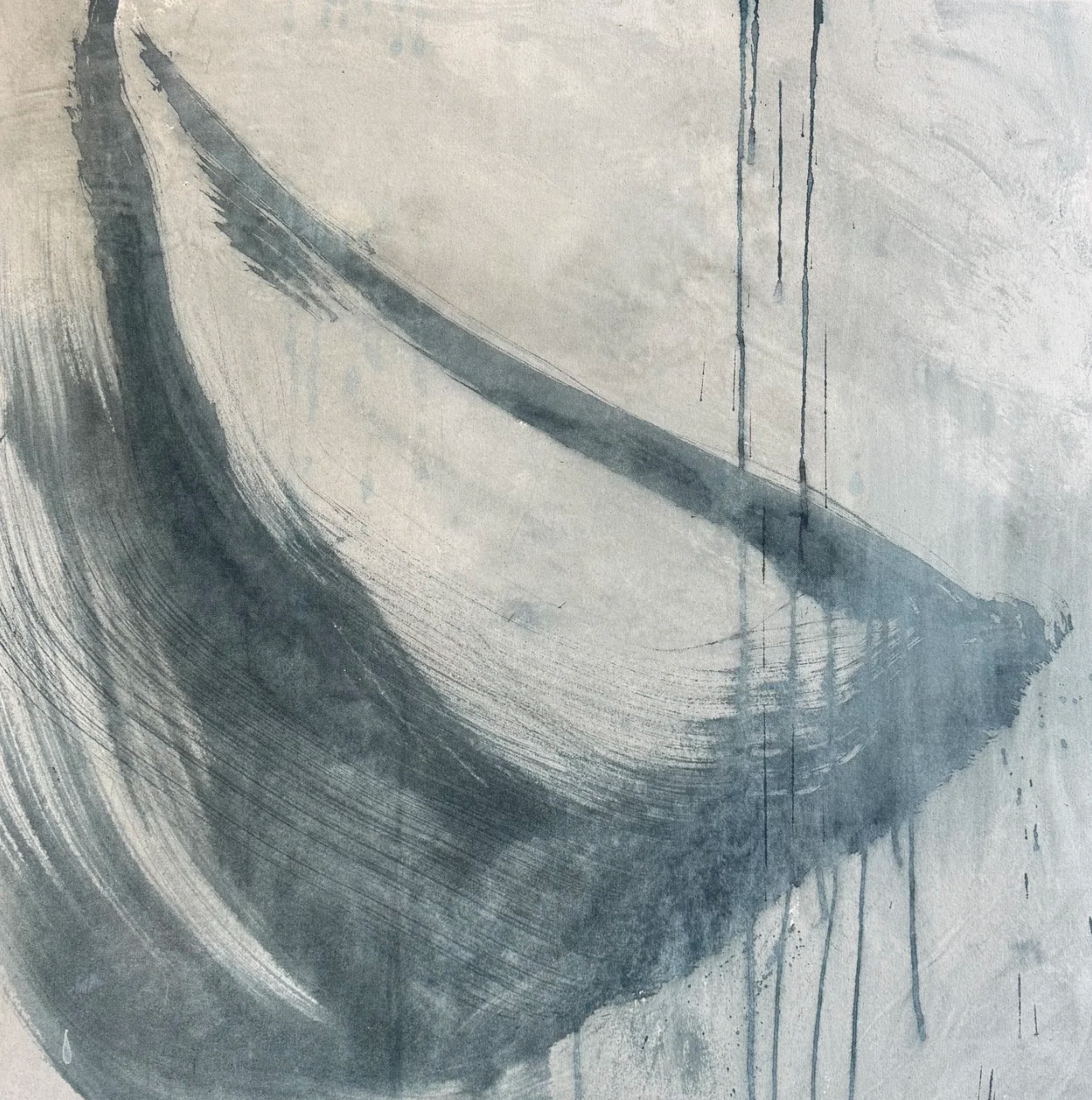 ●  PHÉNIX, 2025 — Technique mixte sur toile, 83.8 x 83.8 cm